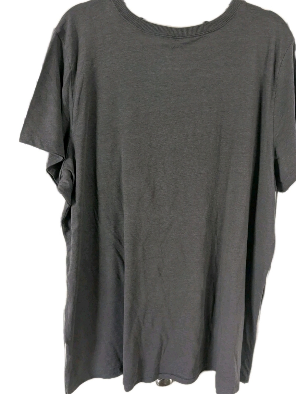 New Sz 3 Torrid Floral Embroidered Skull T-Shirt Charcoal Gray Short Sleeve Tee - Picture 4 of 4